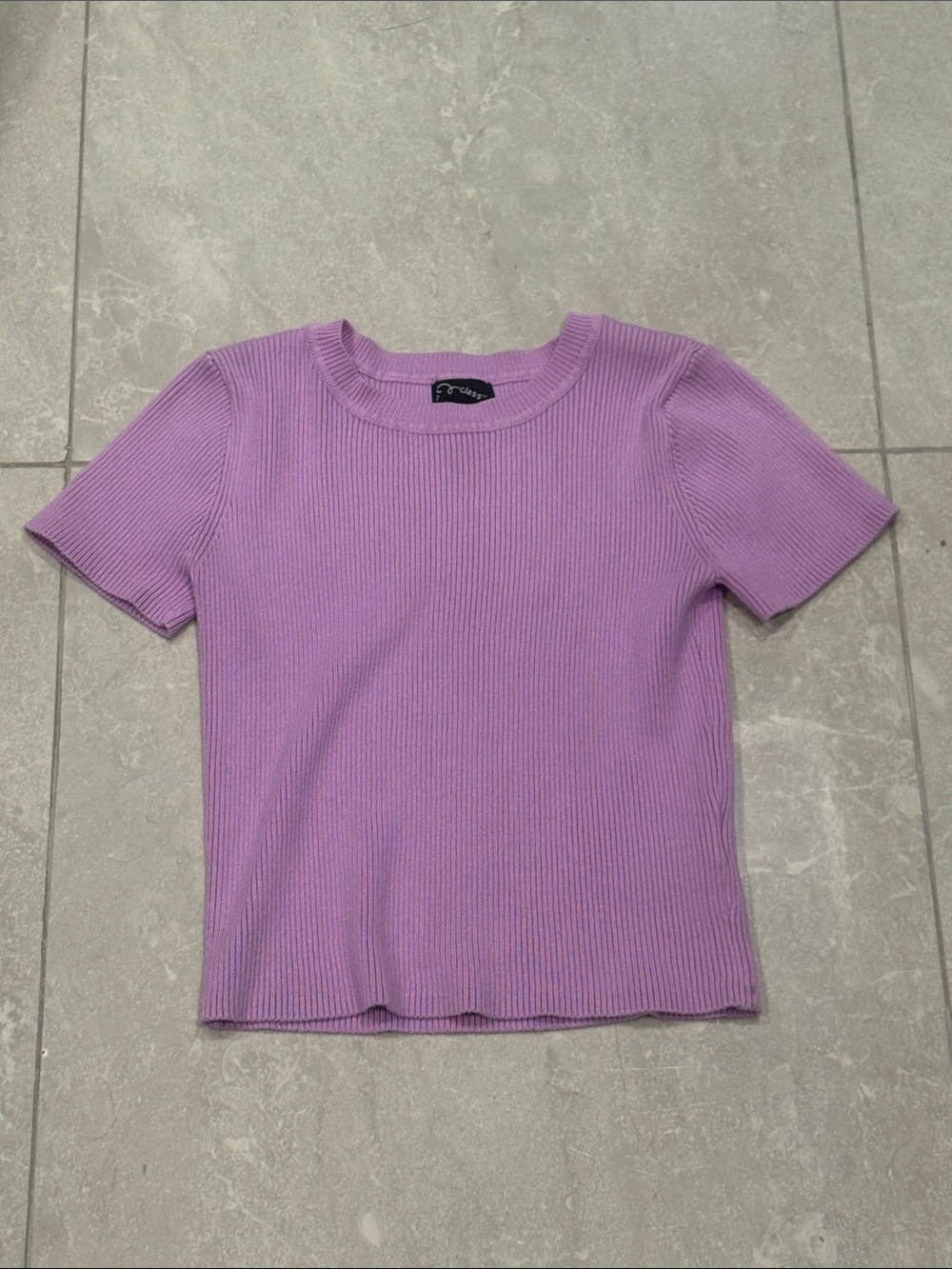 art class Lilac Ribbed Short Sleeve Tee